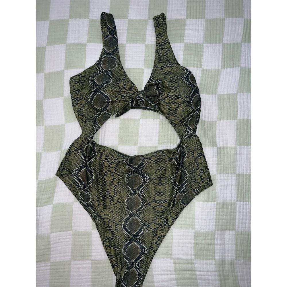 Stylish Green Snakeskin women’s One Piece